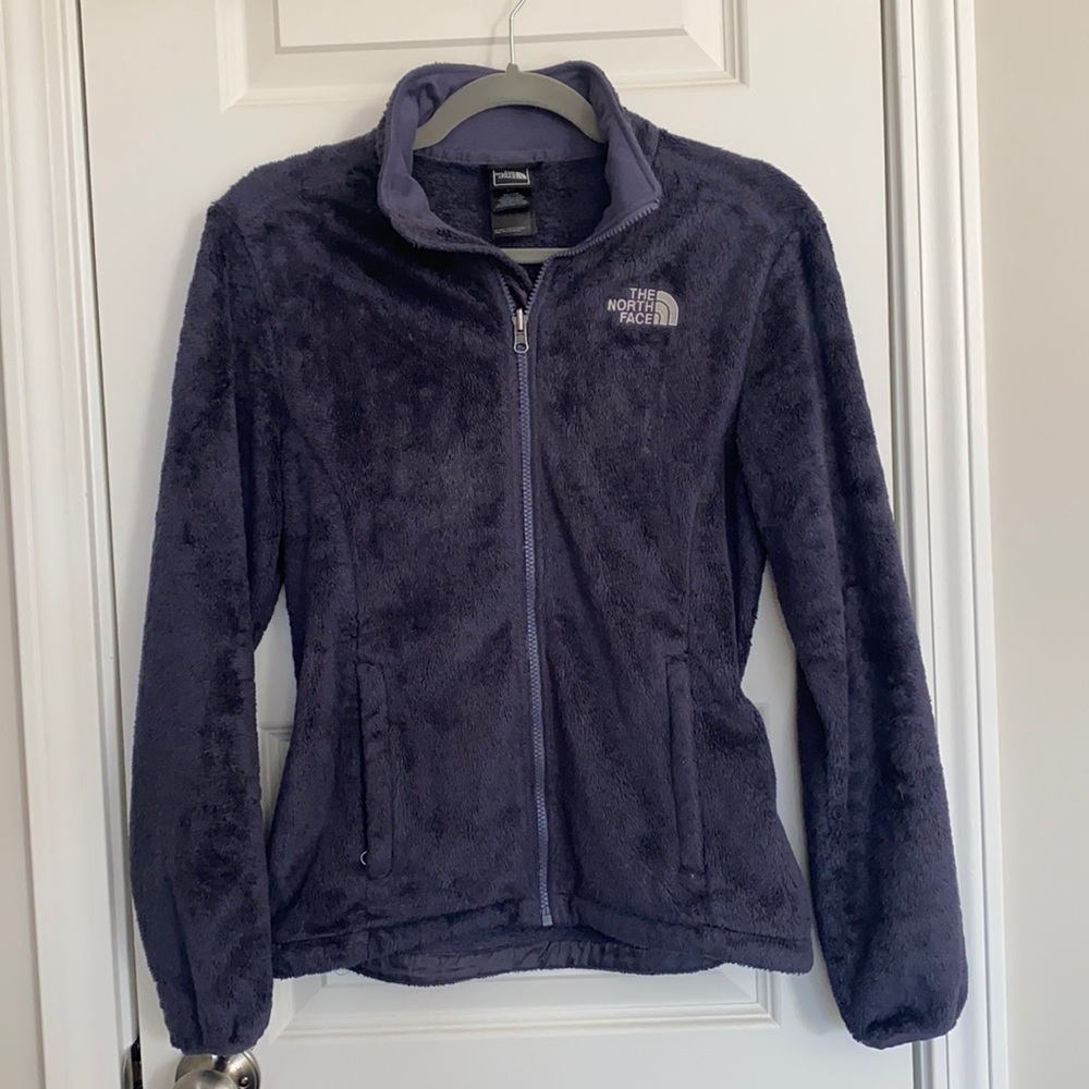 North Face Fleece Zip Up Jacket Purple